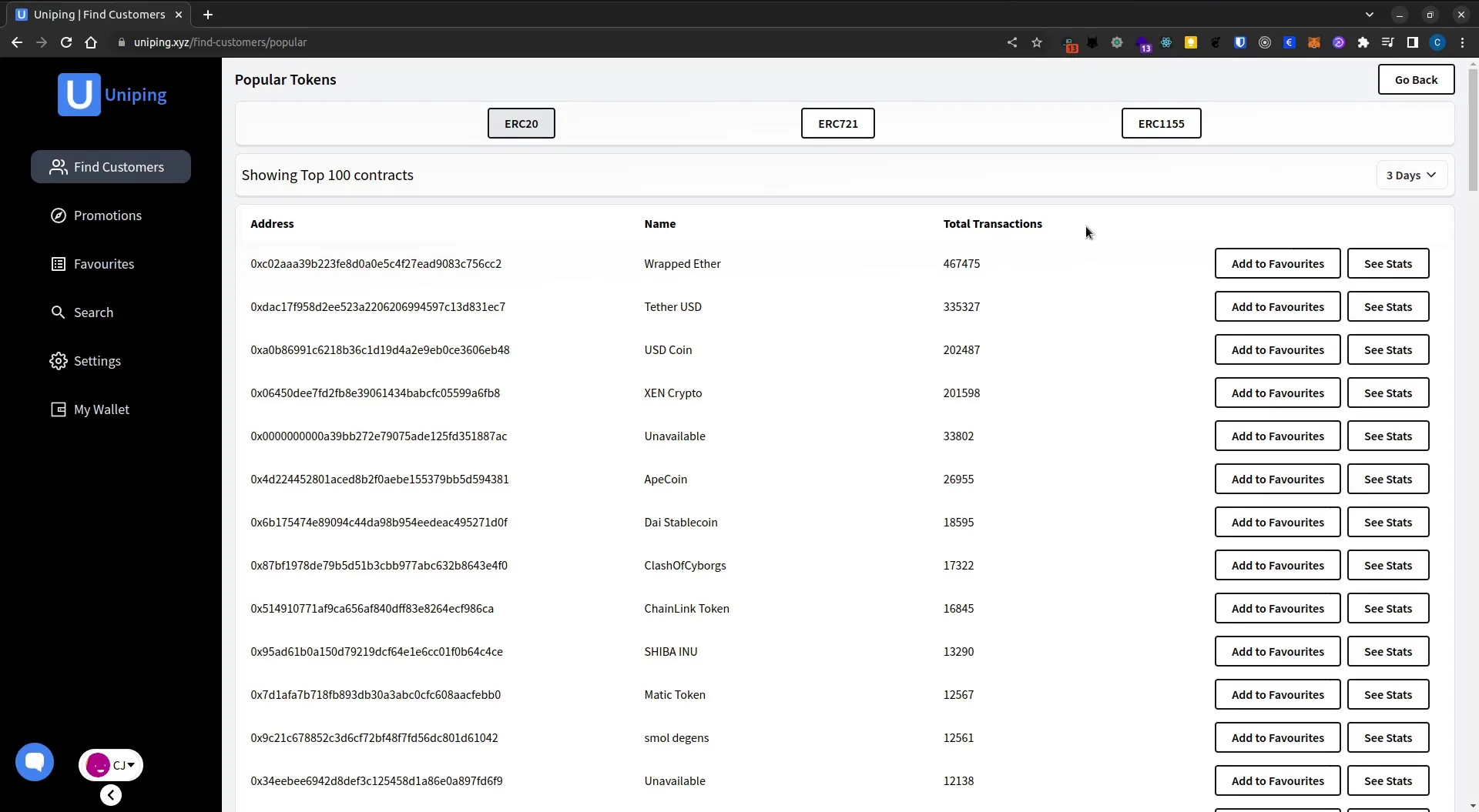 Customer discovery view